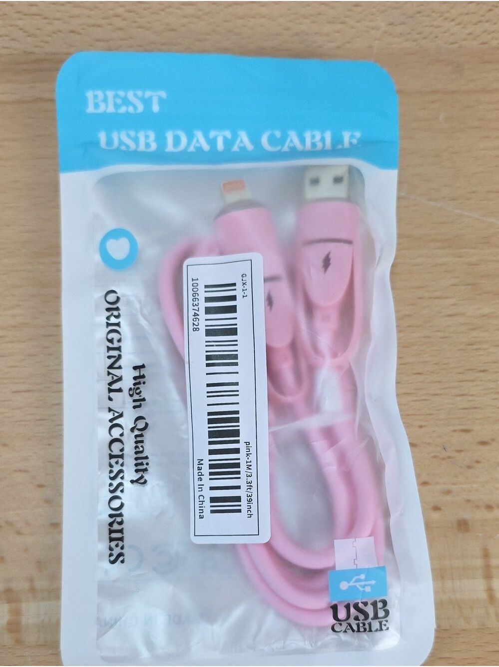 Universal Pink USB Data Cable - Compatible Charging Cable 3.3ft 39in